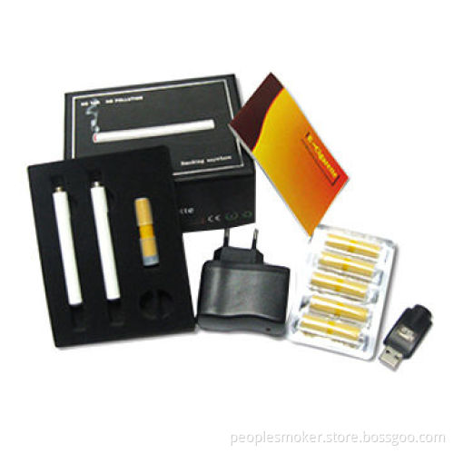 Electronic Cigarette Starter Kit, 6 Pieces Disposable Cartomizer with Battery Auto or Manual